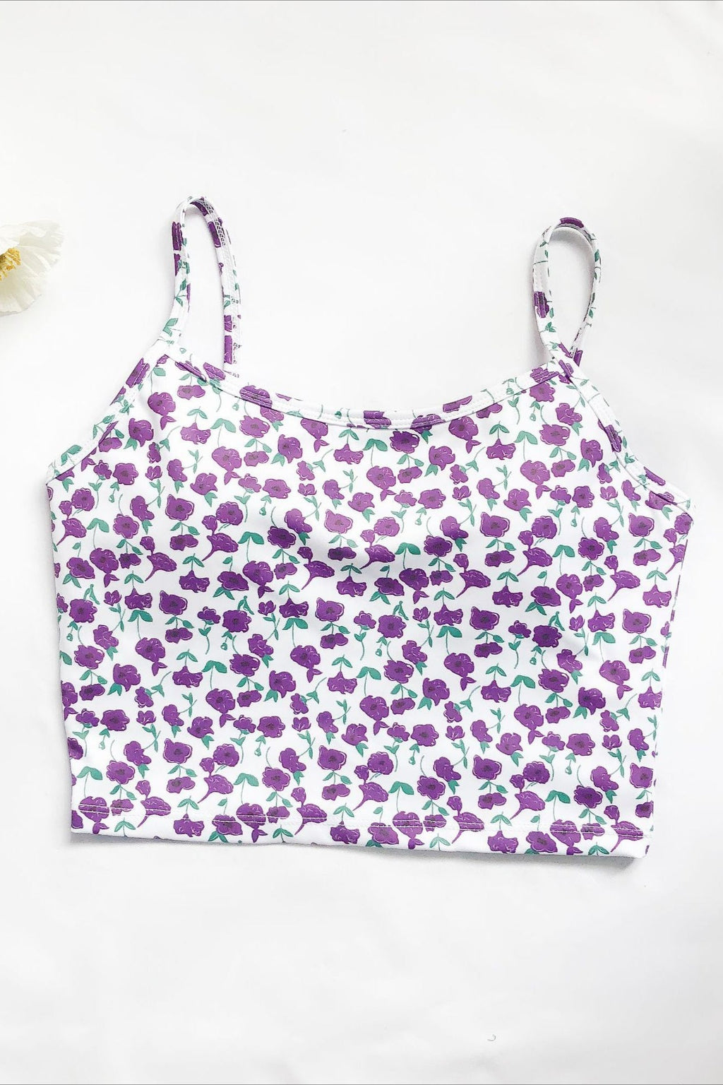 Floral Cropped Padded Cami Top image 4