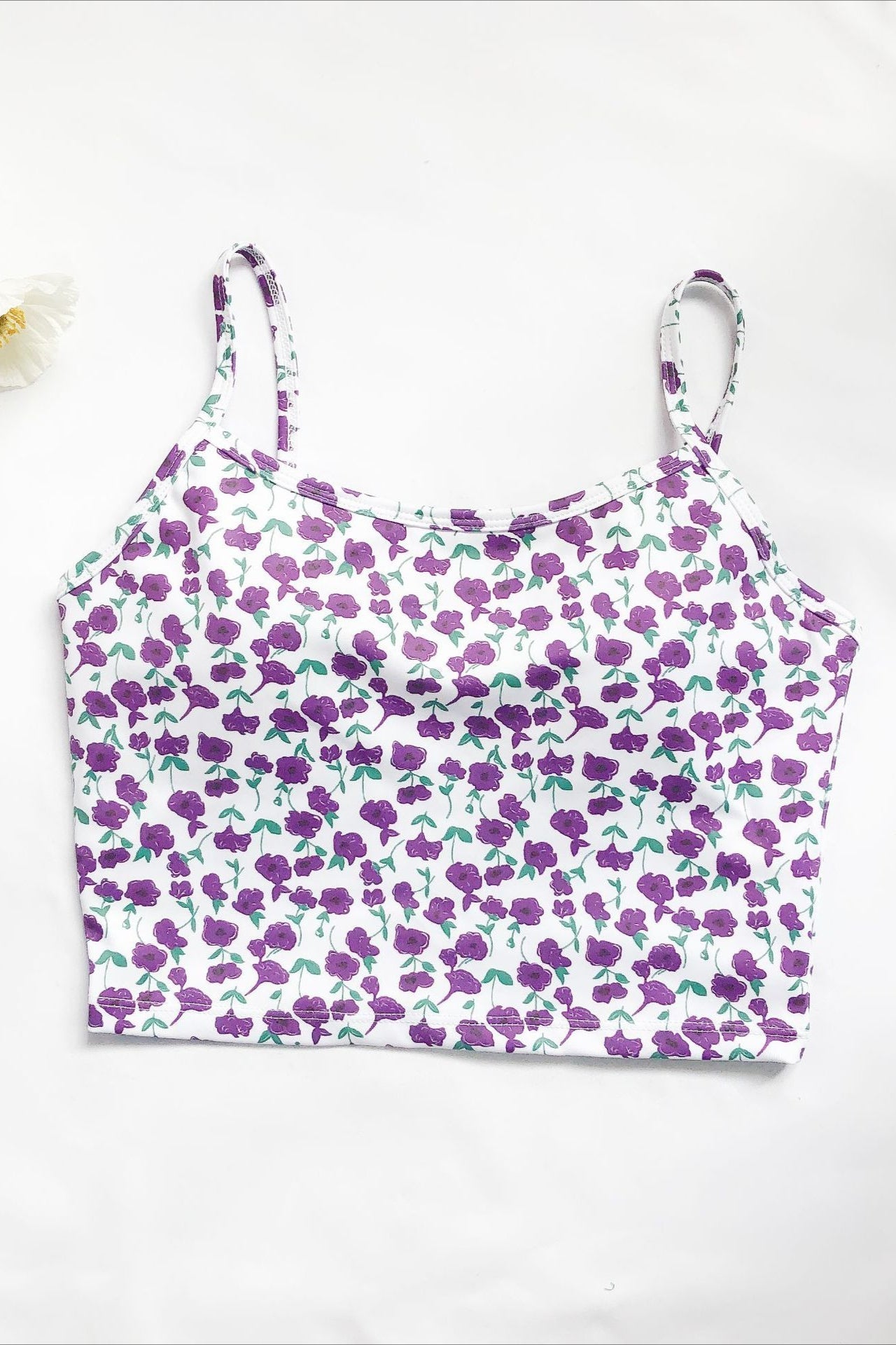 Floral Cropped Padded Cami Top image 4