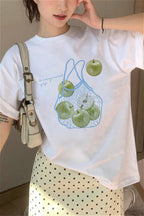 Casual Loose Fresh Printed T‑shirt image 3