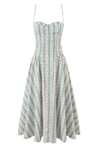 Fresh Floral Striped Cami Midi Dress image 4