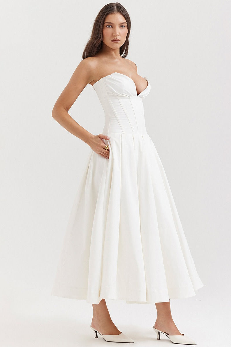 Strapless Corset A-Line Party Dress image 13