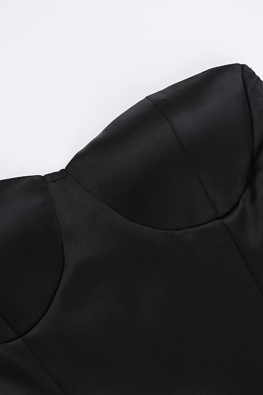 Strapless Ruched A-Line Party Dress image 9