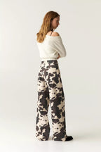 Vintage Cow Print Casual Jeans image 2