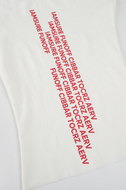 Casual Street Sexy Letter Print Minimalist T-shirt image 6