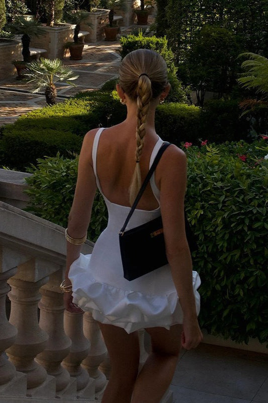 Backless Ruching Hem Sleeveless Cocktail Dress image 5