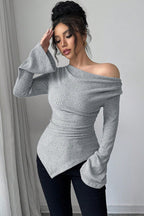 Bodycon Off-Shoulder Knit Top image 5