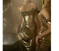 Golden Backless Sequined Party Dress image 2