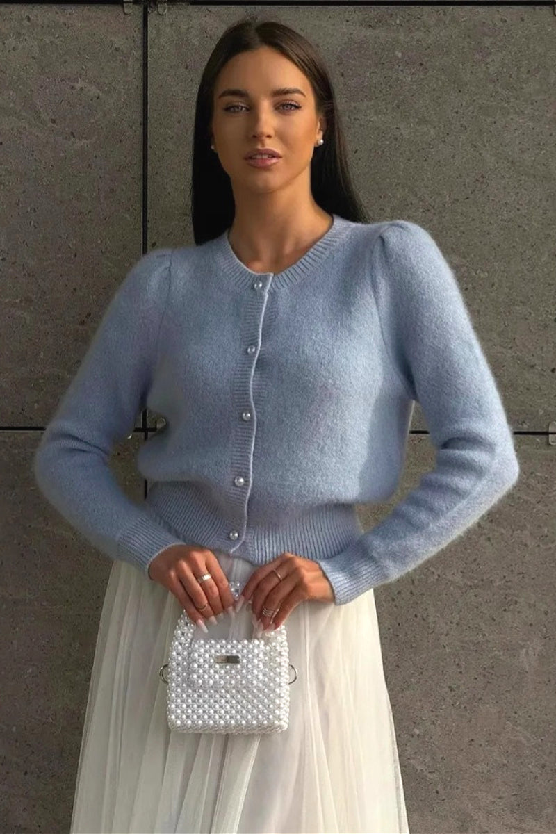 Solid Minimalist Relaxed Long Sleeve Knit Cardigan image 8