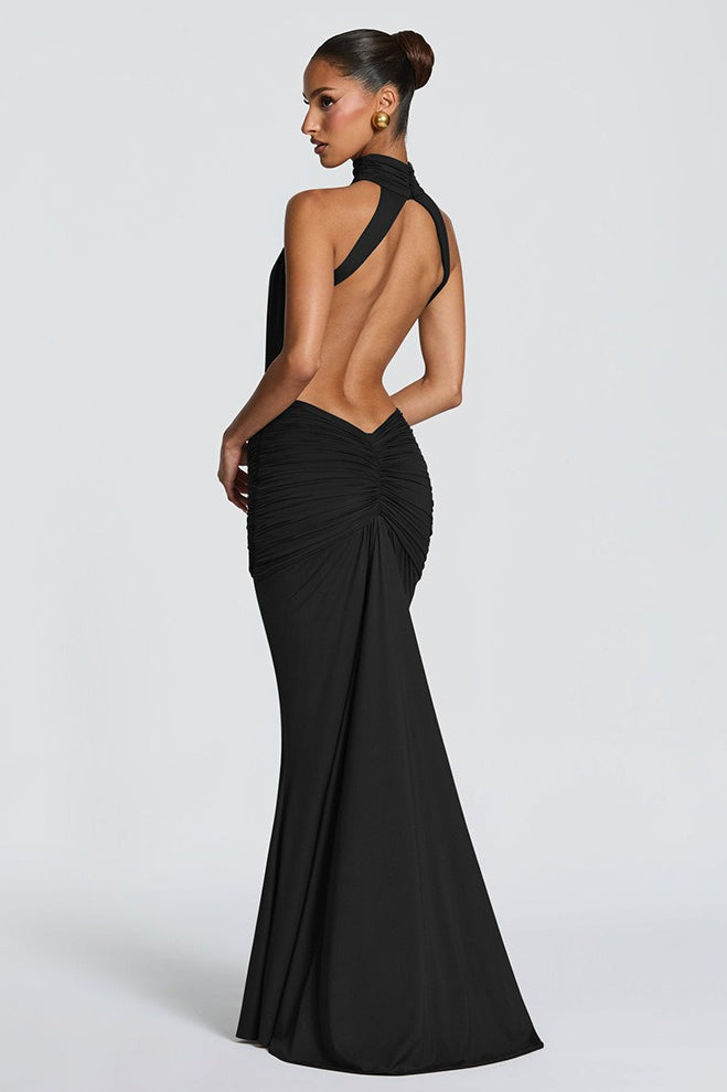 Sophisticated Backless Mermaid Fit Maxi Dress image 13
