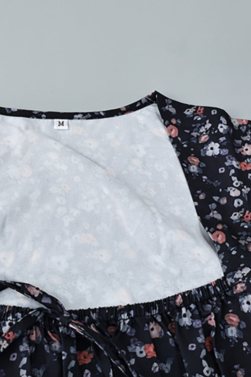 Lace Patch Floral High Waist Mini Dress image 6