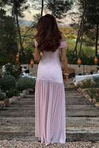 Tube Off Shoulder Mesh Patch Bodycon Maxi Dress image 4