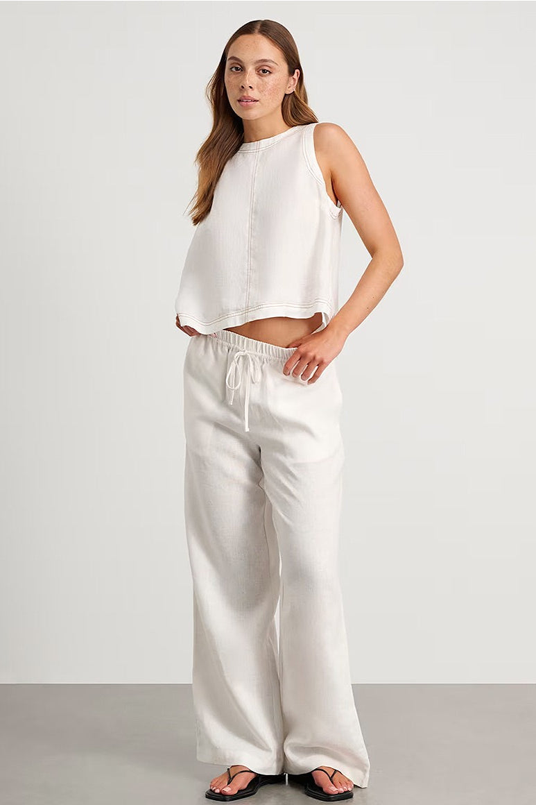 Cotton Linen Vest Two Piece Set image 2
