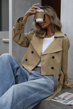Casual Double Button Short Jacket image 8