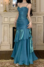Satin Ruffle Trim Party Dress image 1