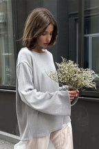 Backless Loose Fit Knit Blouse image 7