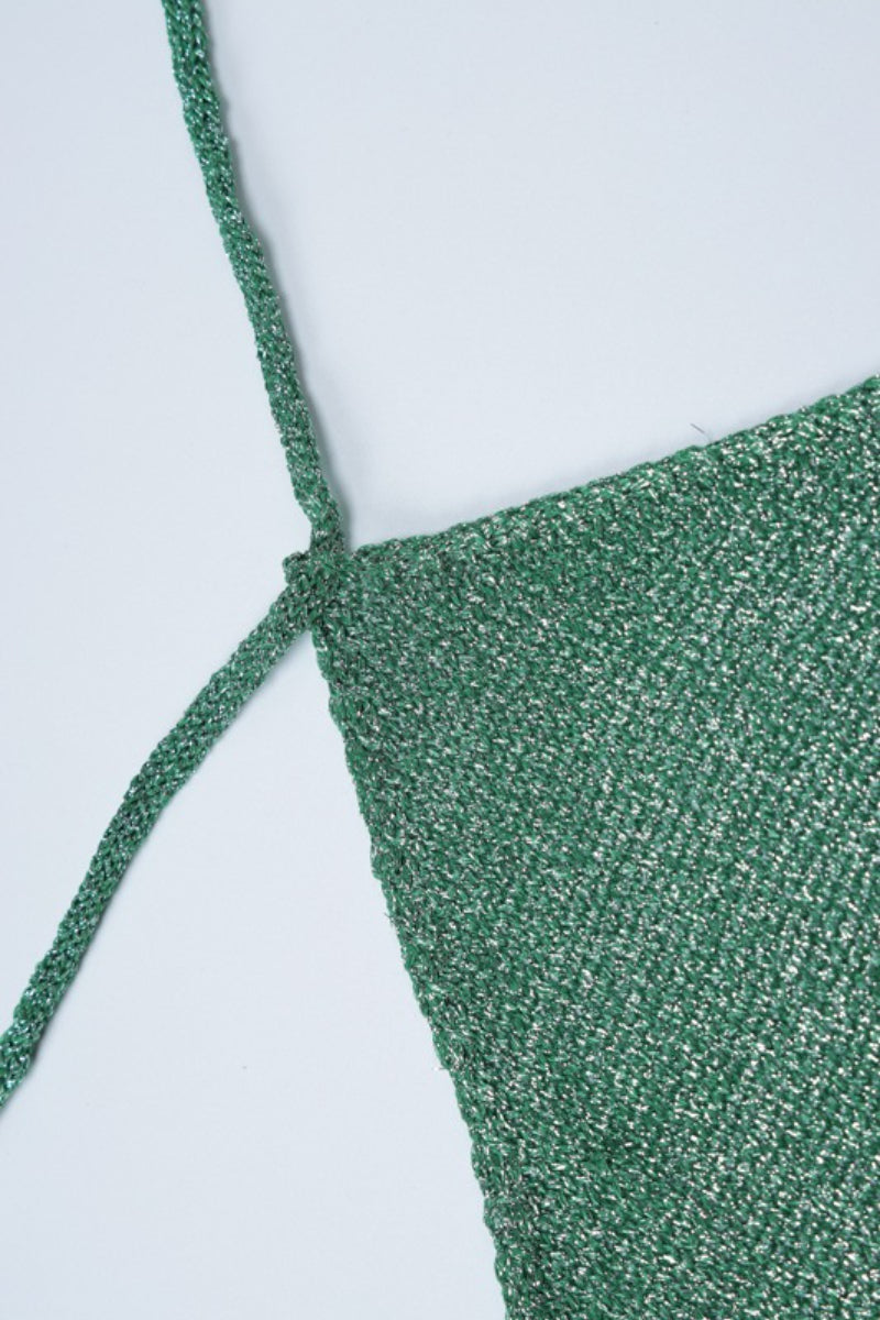 Sexy Solid Knit Slim Halter Top image 5