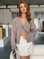 V-Neck Pocket Knit Cardigan image 9