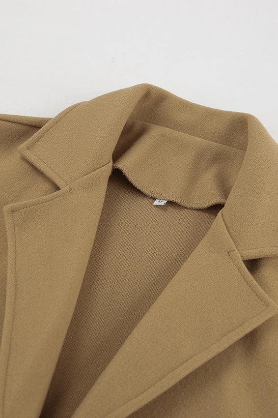 Brown Boucle Notch Lapel Jacket image 7