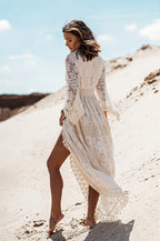 Tassel Lace Spliced Long Boho Dress image 6