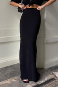 Slim Fit Black Long Pencil Skirt image 1