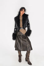 Vintage Style Glossy Jacket Coat image 4