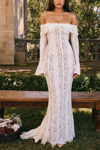 Strapless Lace Mermaid Maxi Dress image 3