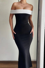 Off-shoulder Bodycon Long Party Dress image 3