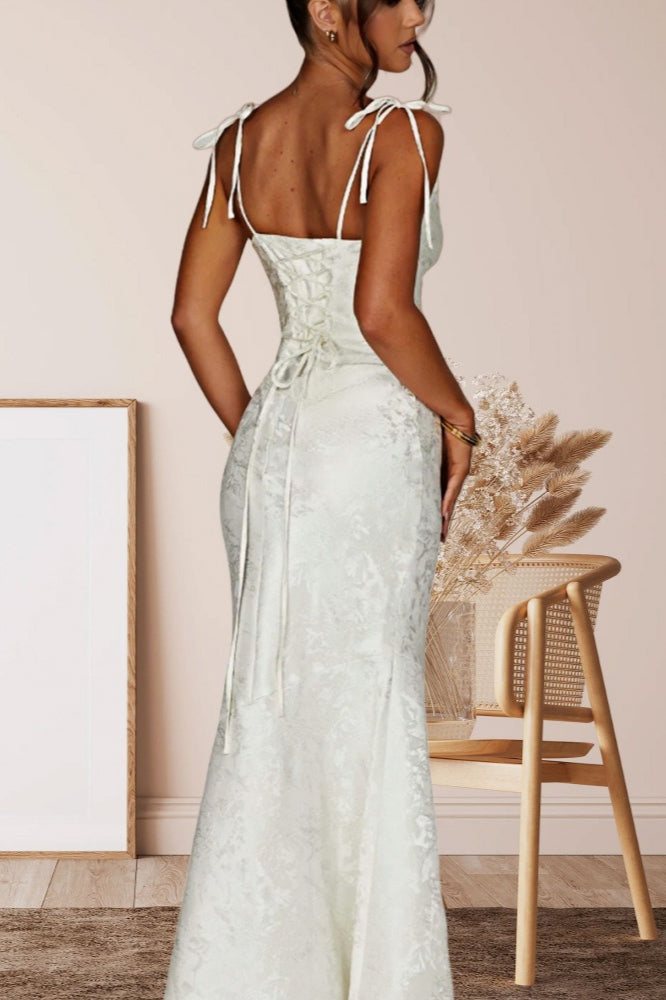 Solid Sash Backless Mermaid Formal Dress image 9