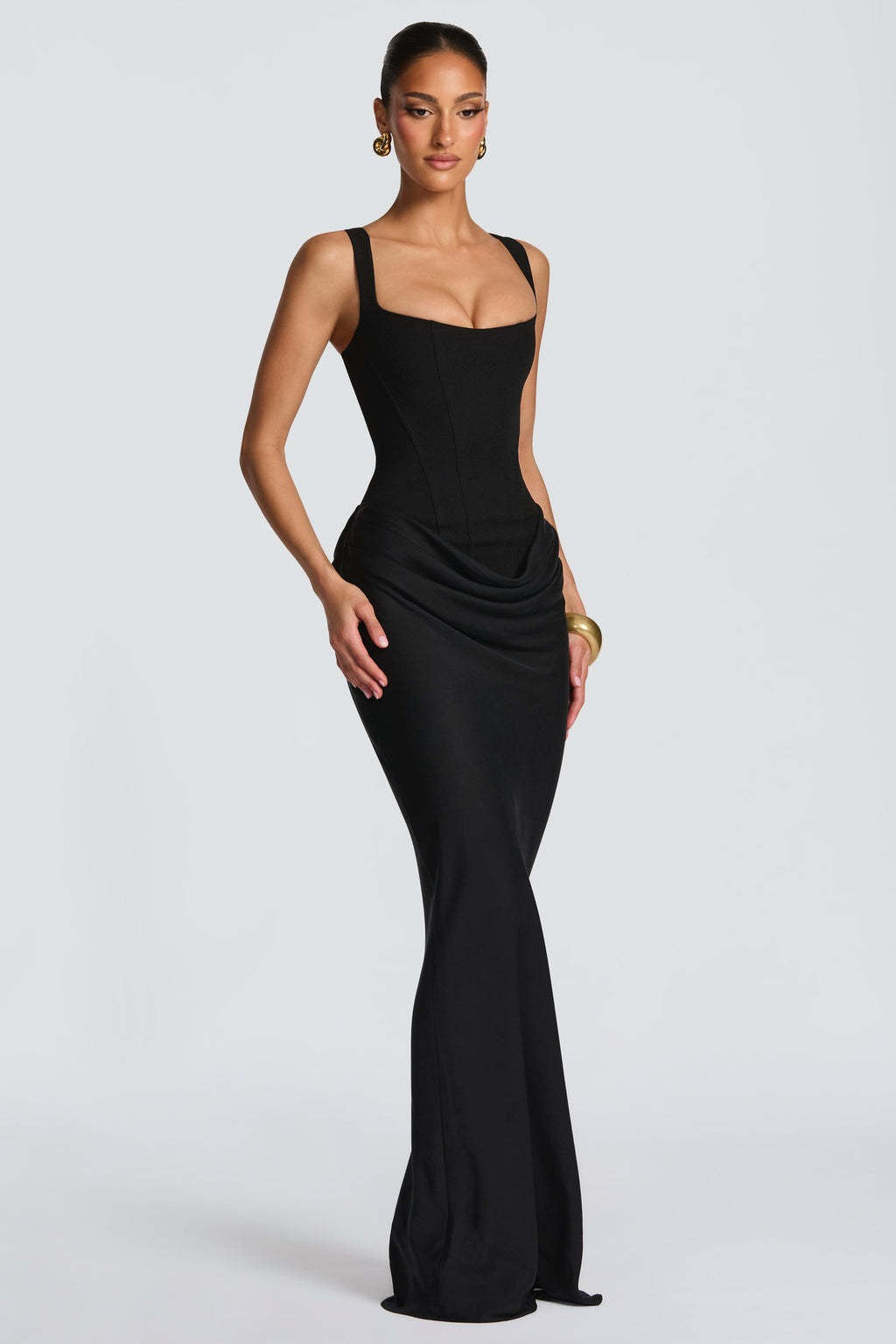 Sexy Slim Cami Solid Tie Back Reception Dress image 5