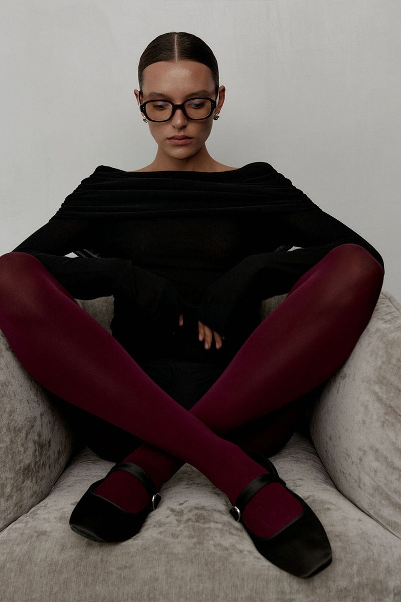 Slim Fit Slit Neck Long Sleeve Knit Top image 2