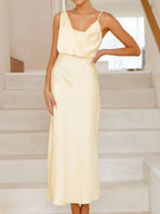 Willa Satin Dress styled for Avrienne