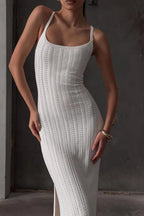 Ribbed Knit U Neck Maxi Dress image 3