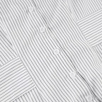 Striped Button Down Shirt Tie Waist Lapel Blouse image 5