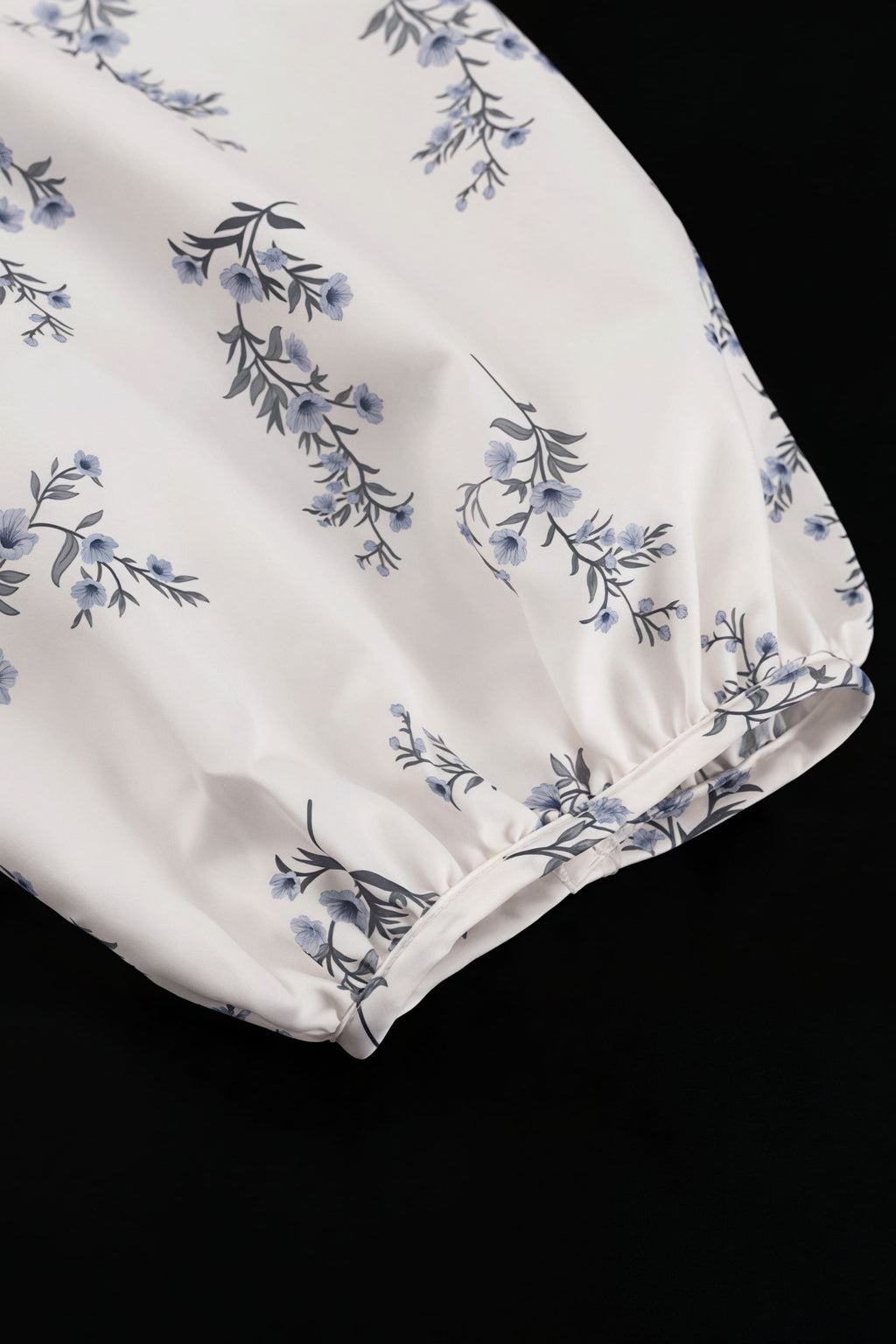 Puff Sleeve High Neck Ruffle Floral Two Piece Set image 8
