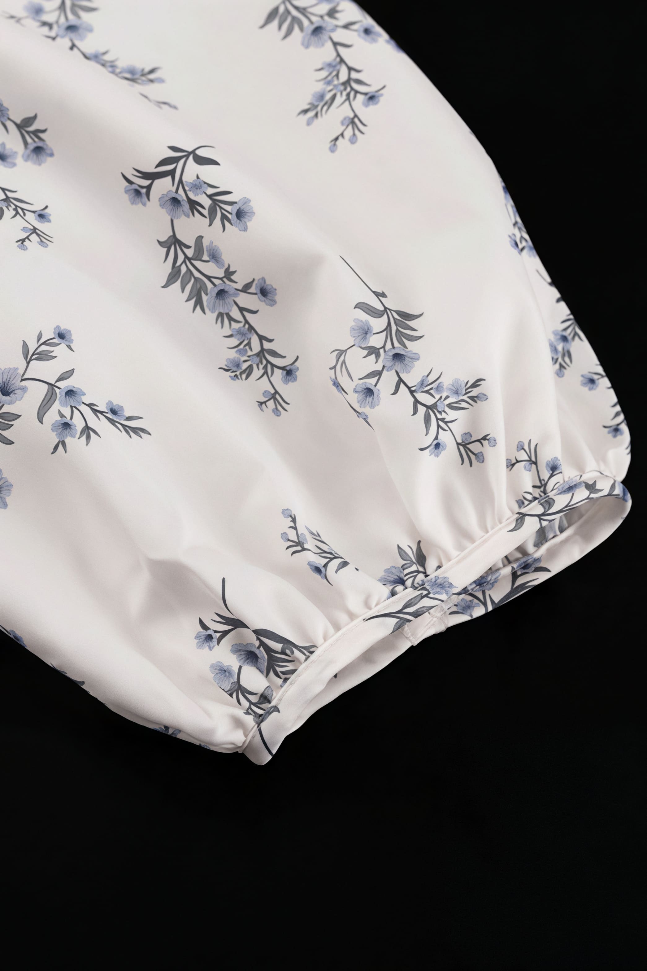 Puff Sleeve High Neck Ruffle Floral Two Piece Set image 8