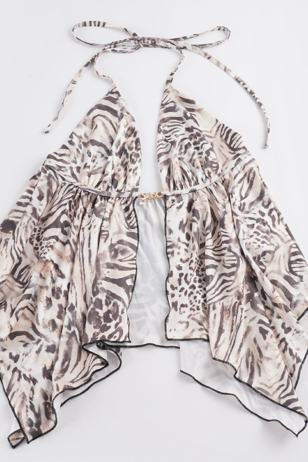 Sexy A Line Animal Backless Halter Top image 6