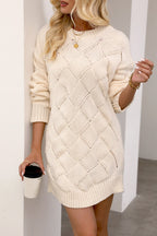 Argyle Knit Bodycon Sweater Dress image 4