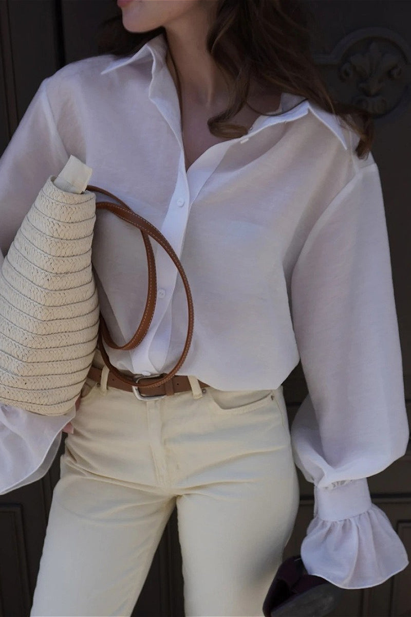 Tencel Button Up Long Sleeve Blouse image 8