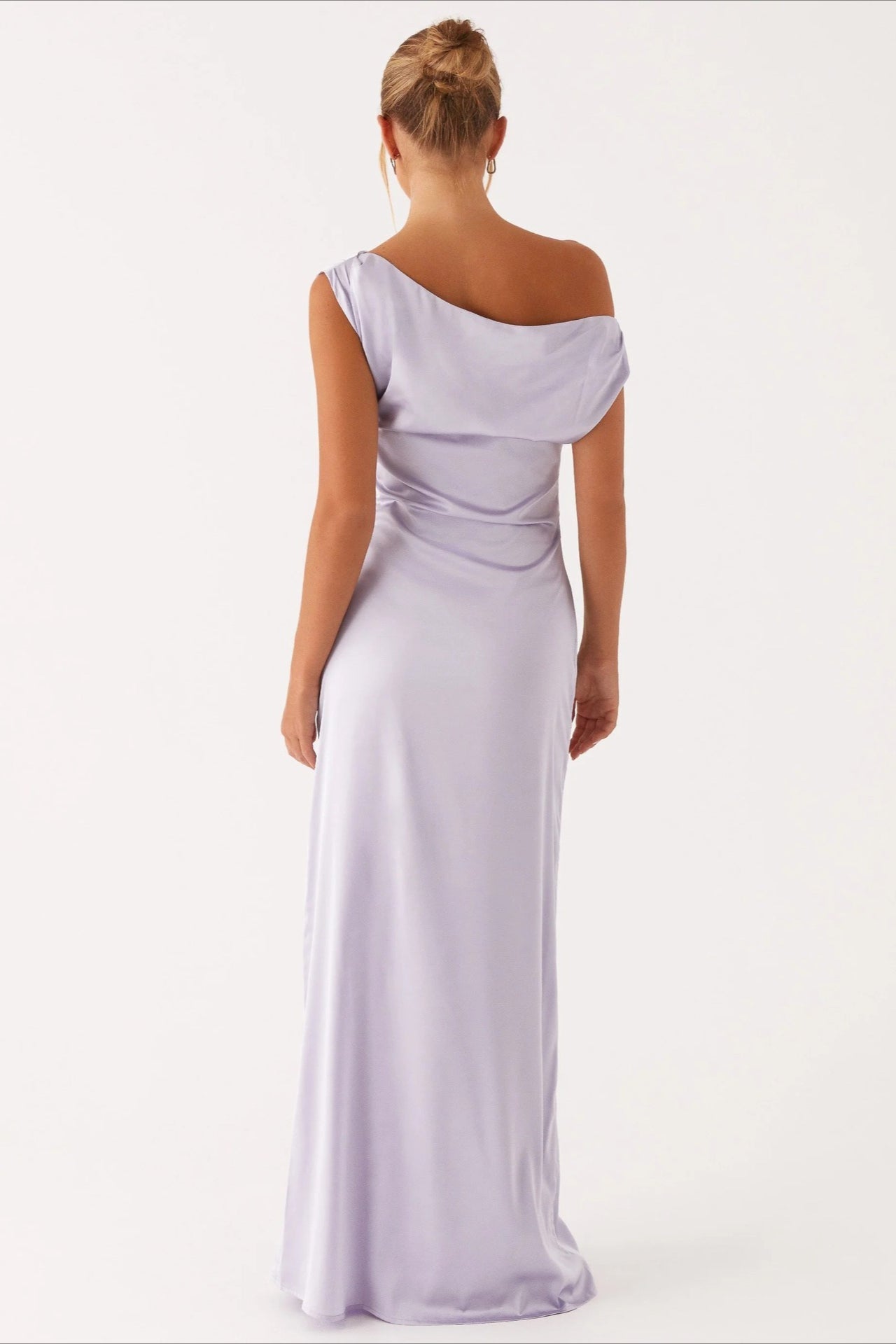 Solid Asymmetric Neckline Formal Dress image 18