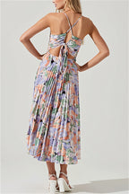 Floral Cami Pleated Print Maxi Dress image 6