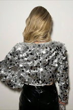Silver Sequin Fashion Coat image 5