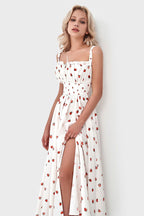 Floral Cami Tie High Waist Slit Midi Dress image 15