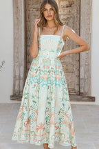 Fresh Linen Floral Swing Boho Dress image 5