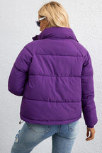 Short Stand Collar Puffer Coat image 18
