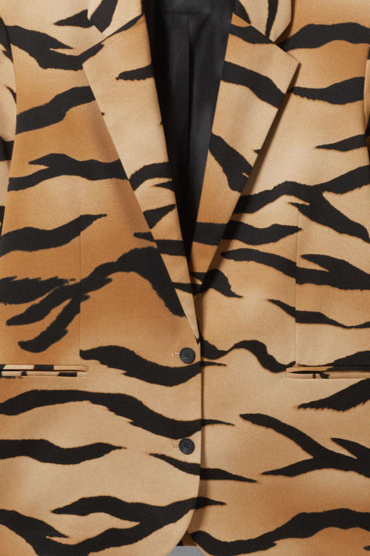 Buttoned Tiger Print Coat image 3