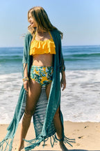 Hollow Knit Fringe Maxi Cover Up image 10