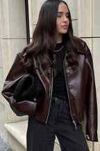 Fashion PU Leather Biker Jacket image 1