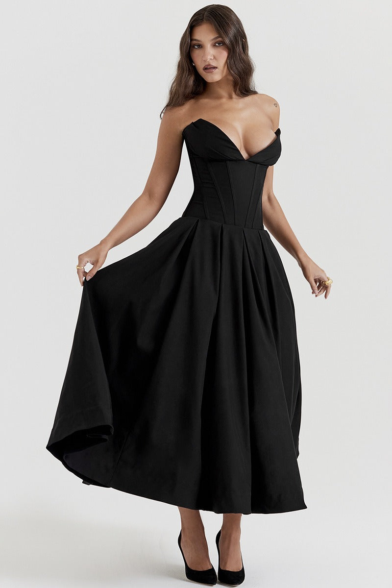 Strapless Corset A-Line Party Dress image 3