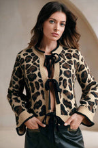 Slouchy Leopard Knitwear Cardigan image 3