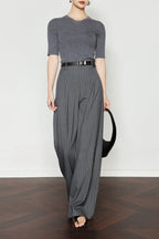 Vintage Pinstripe Wide-Leg Pants image 3